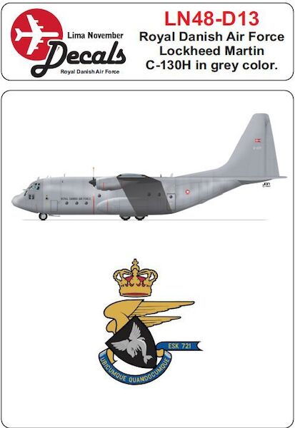 Royal Danish AF Lockheed C130H Hercules Grey scheme  LN48-D13