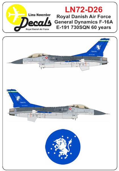 Royal Danish AF F16A E-191 "730sqn 60 Years LN72-D26