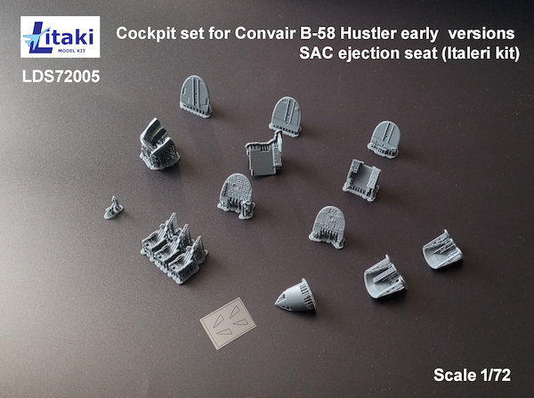 Cockpit set for Convair B-58 Hustler EARLY versions SAC ejection seat (Italeri kit) LDS72005