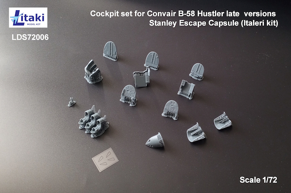 Cockpit set for Convair B-58 Hustler LATE versions Stanley Escape Capsule (Italeri kit) LDS72006