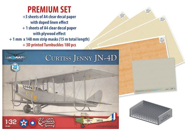 Curtiss Jenny JN-4D Premium (decals and turnbuckles) 32-052A