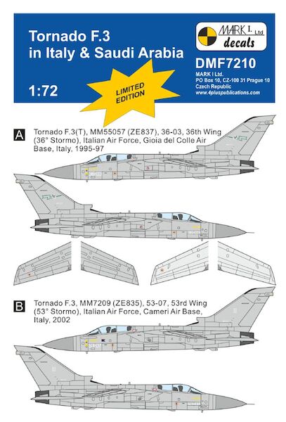 Tornado F.3 in Italian and Saudi Arabian Service DMF7210
