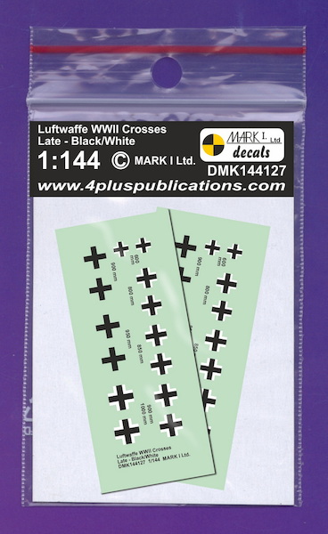 Luftwaffe WWII crosses - Late - Black & White 2 sets DMK144127