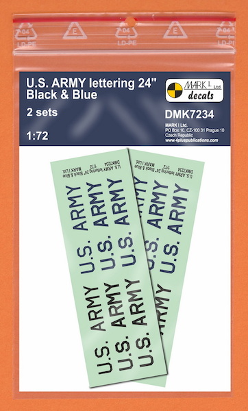 US ARMY Lettering 24" - Black & Blue, 2 sets DMK7234