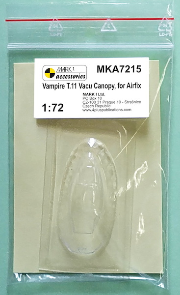 Vampire T11 Vacu Canopy (1 pcs), for Airfix MKA7215