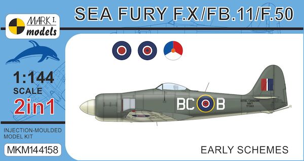 Hawker Sea Fury F.X/FB.11 'Early Colour Scheme'  Incl. Dutch Navy J-1 (2 model included)  MKM144158