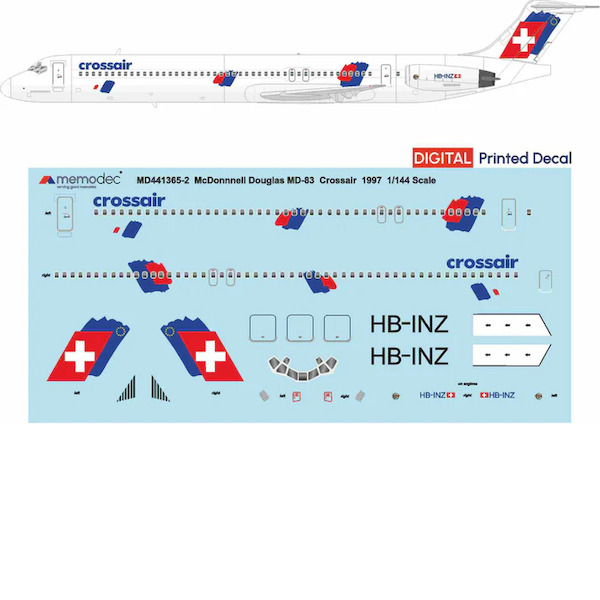 McDonnell Douglas MD83 (Crossair 1997) MD1441365-2