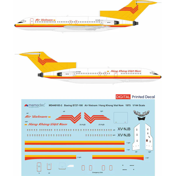 Boeing 727-121C (Hang Khong Viet Nam, Air Vietnam 1975) MD440185-2