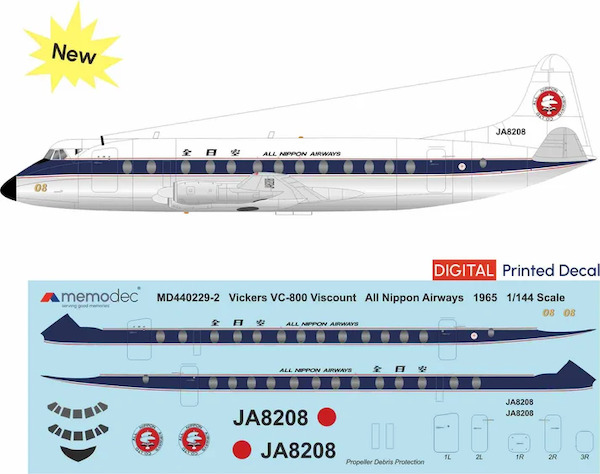 Vickers Viscount 800 (All Nippon Airways 1965) MD440229-2