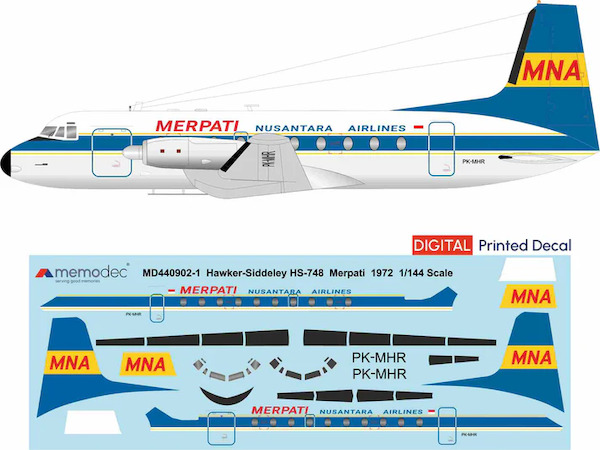 Hawker Siddeley HS748 (Merpati Nusantara Airlines 1972) MD440902-1