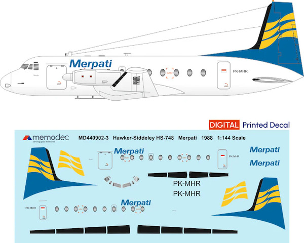 Hawker Siddeley HS748 (Merpati Nusantara Airlines 1988) MD440902-3