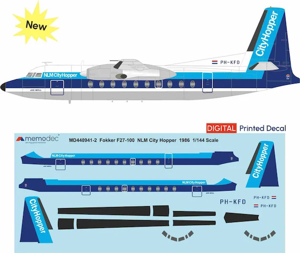 Fokker F27-200 Friendship (NLM Cityhopper 1986) MD440941-2