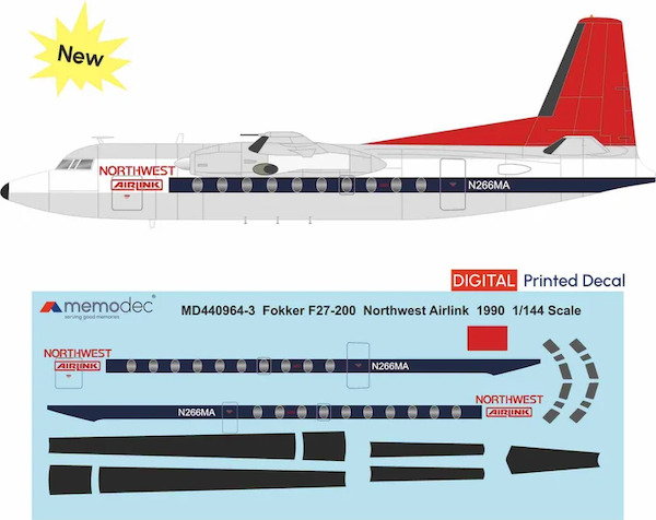 Fokker F27-200 Friendship (Northwest Airlink 1990) MD440964-3