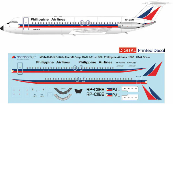 BAC 1-11 Srs 500 (Phillipine Airlines 1983) MD441040-5