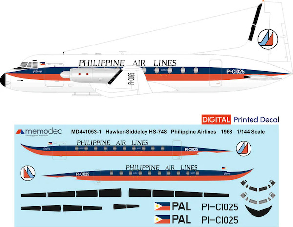 Hawker Siddeley HS748 (Phillipine Airlines 1968) MD441053-1