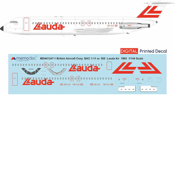 BAC 1-11 Srs 500 (Lauda Air 1985) MD441347-1