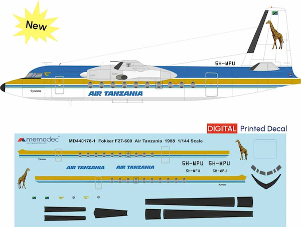 Fokker F27-600 (Air Tanzania 1988) MD720178-1