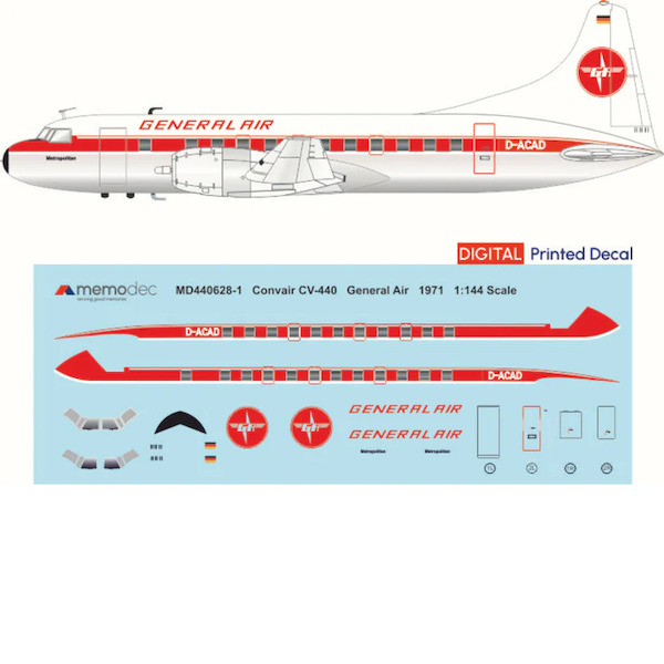 Convair CV440 Metropolitan (General Air 1971) MD720628-1