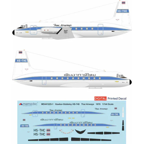 Hawker Siddeley HS748 (Thai Airways 1970) MD720924-1