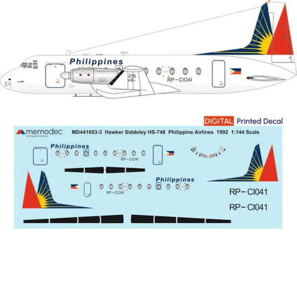 Hawker Siddeley HS748 (Phillipine Airlines 1992) MD721036-3