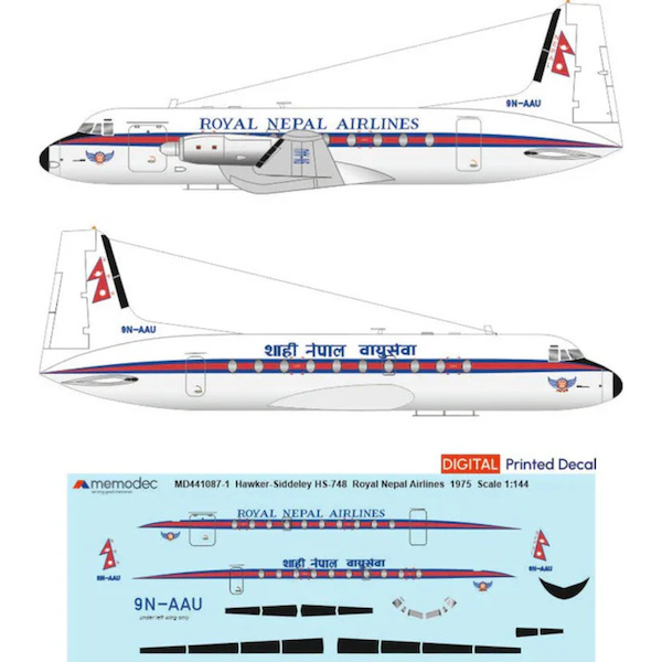 Hawker Siddeley HS748 (Royal Nepal Airlines 1975) MD721087-1