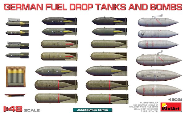 German Fuel Drop Tanks and Bombs 49021