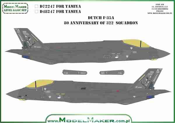 F-35A Lightning II (80th Ann. of 322 Squadron, KLu) MMD-48247