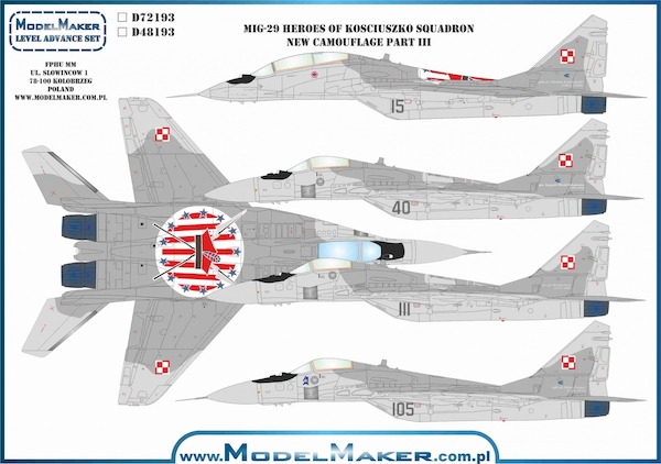 Mikoyan MiG29M Fulcrum "Hero's of Kosciuszko" New Camouflage Part III (Polish Air force) MMD-72193