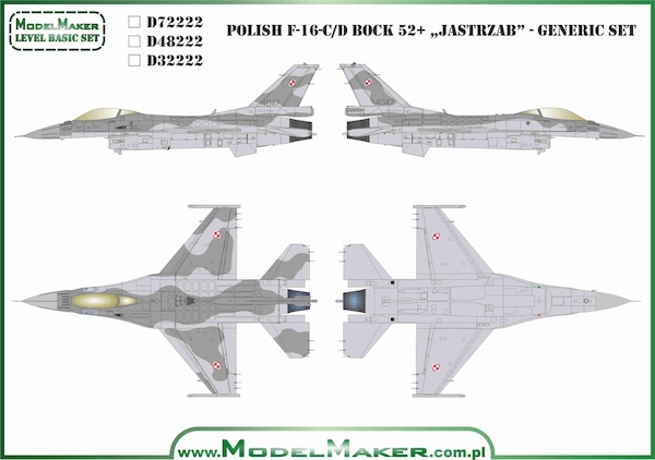 Polish F16C/D Block 52+ "Jastrzab" Generic set MMD-72222