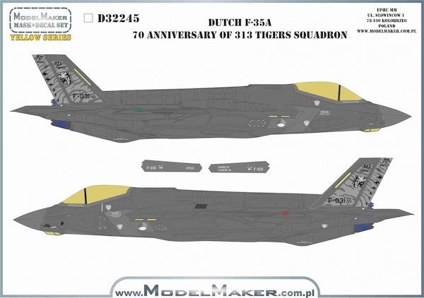 F35A Lightning II (70 Ann. of 313 (Tigers) Squadron, KLU) MMD-YMD32245
