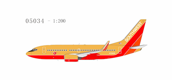 Boeing 737-700 Southwest Airlines "Mustard rocket livery" with winglets N758SW 05034