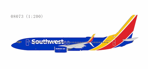 Boeing 737-800 Southwest Airlines N8657B Heart livery with halogen landing lights; with scimitar winglets 08073