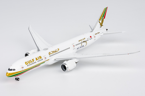 Boeing 787-9 Dreamliner Gulf Air A9C-FG 1976 retro cs, "75 Years" sticker 55156