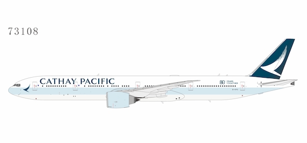Boeing 777-300ER Cathay Pacific Airways B-KPO large titles; "80 Years Together" sticker 73108