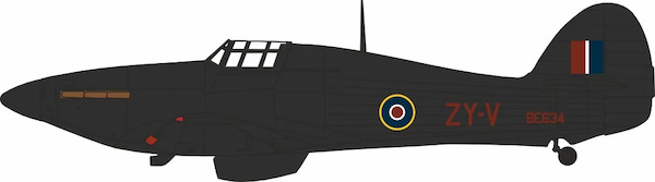 Hawker Hurricane Mk II Diecast Model RAF No. 247 (China-British) Sqn, BE634, Peter O'Brian AC133