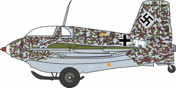Messerschmitt ME163B Komet Luftwaffe JG 400, White 14, Brandis, Germany, 1945 AC135