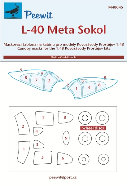 Orlican L40 Meta Sokol Canopy and wheel Mask (Kovozavody Prostejov) M48045