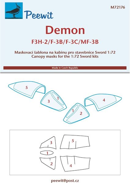 McDonnell F3 Demon canopy masking (Sword)  M72176