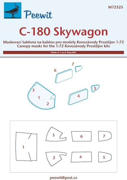 Cessna C180 Skywagon  Canopy mask (KP models)  M72325