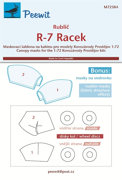 R7 Racek Canopy and wheel Mask (AZ models) M72384