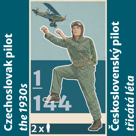 Czechoslovak Pilot in 1930 (2 figures PEW145002