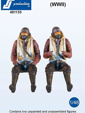 RAF Bomber Crew seated in a/c (WWII) - 2 figures  481133