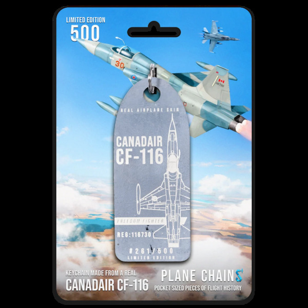 Keychain made of: Canadair CF-116 CAF 116730 116730