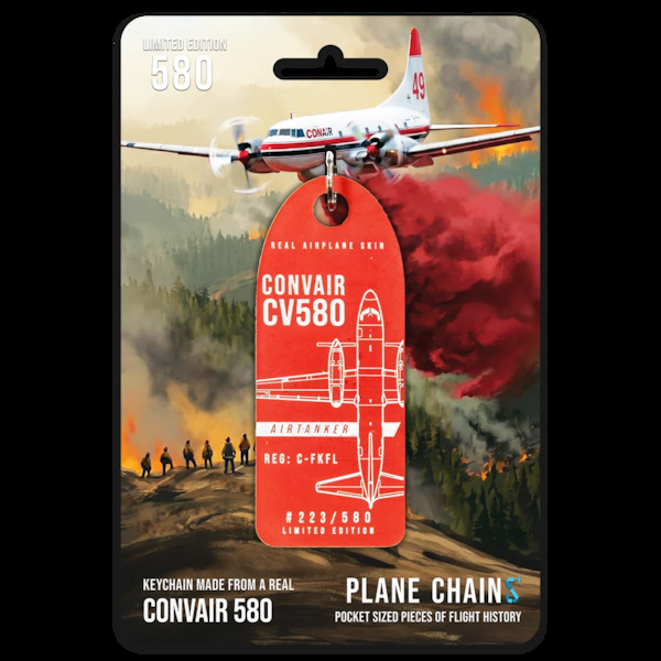 Keychain made of: Convair CV-580 C-FKFL C-FKFL