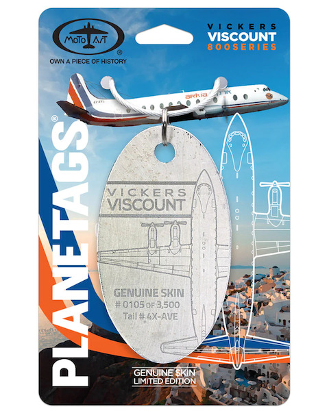 Keychain made of: Viscount 831 Arkia 4X-AVE  4X-AVE