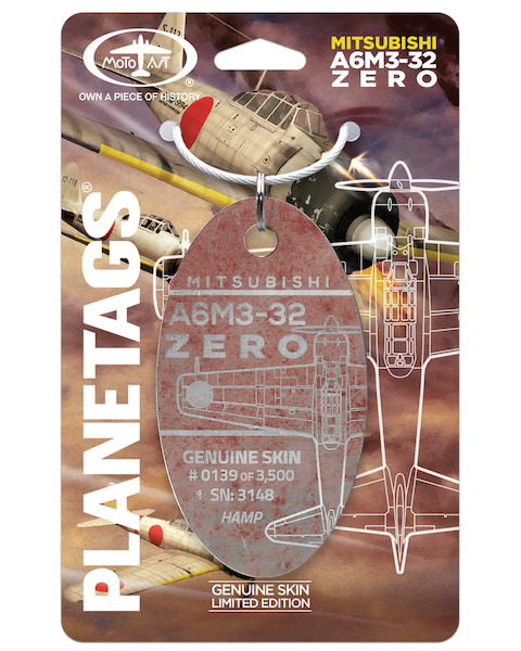 Keychain made of: Japanese Zero A6M3-32 # 3148 (red)  ZERO RED