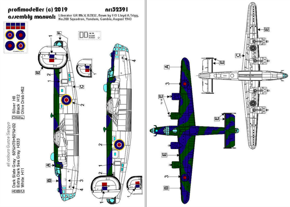 PM profimodeller 32391 Conslidated B24 Liberator BZ832 