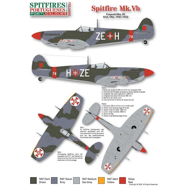 Spitfire Mk.I/Vb/Vc (Portugese AF) PTC48002