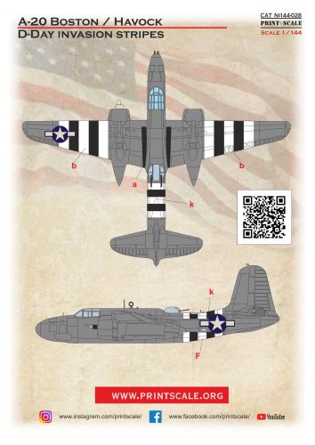 A20 Boston/Havoc. D-Day Invasion Stripes PRS144-028