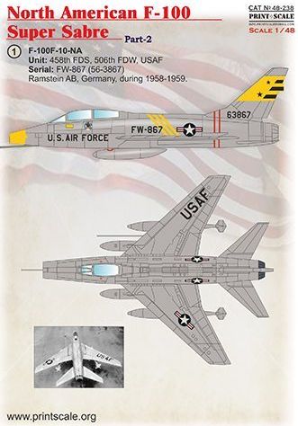 North-American F-100F Super Sabre Part-2 PRS48-238